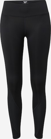 Skinny Pantaloni sportivi di Reebok in nero: frontale