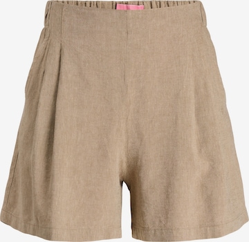 JJXX Wide Leg Bukser med lægfolder i brun: forside