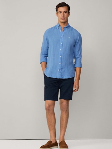 Hackett London Regular Fit Hemd 'Ess' in Blau