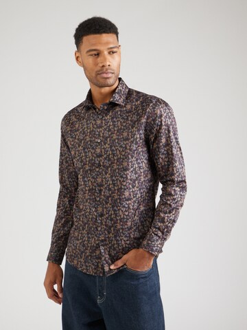 Matinique Regular fit Overhemd 'Trostol' in Bruin: voorkant