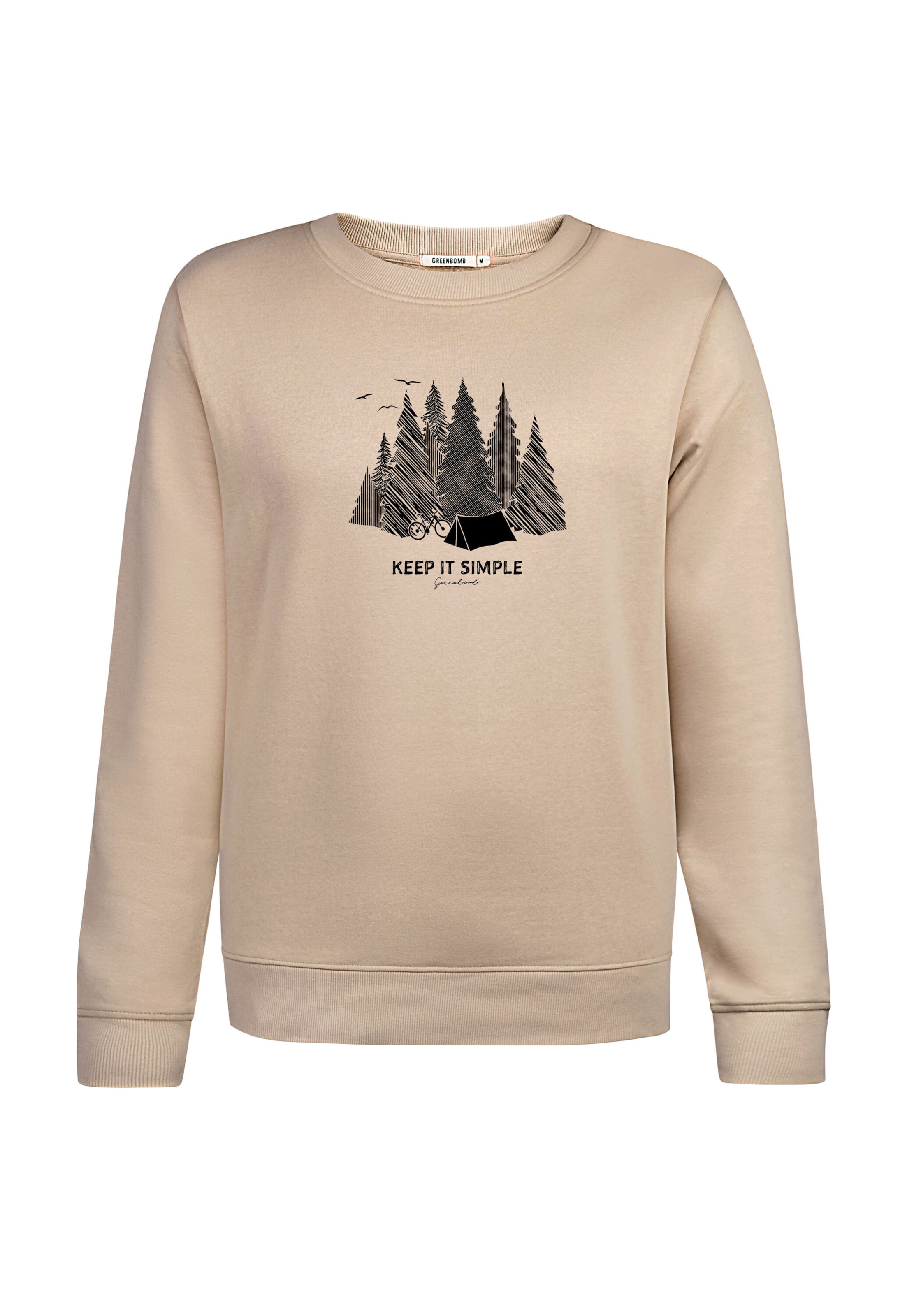 GREENBOMB Sweatshirt 'Nature Camping' in Brown: front