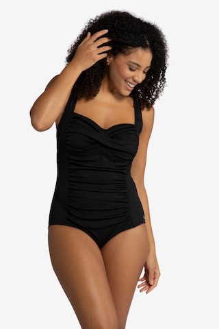 Bustier Maillot de bain Ulla Popken en noir : devant