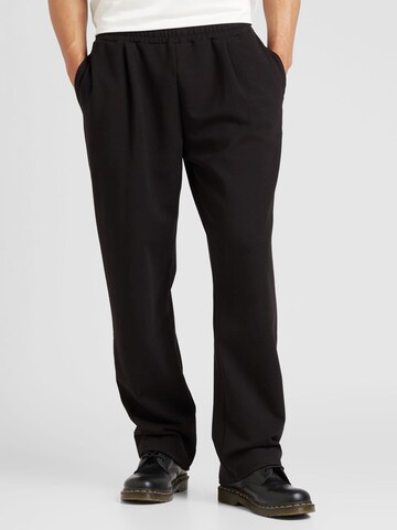 Wide leg Pantaloni con pieghe di TOPMAN in nero: frontale