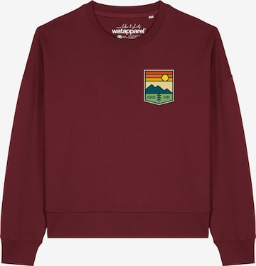 Sweat-shirt 'Good Vibe ' Watapparel en rouge : devant
