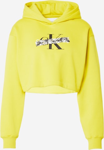 Felpa di Calvin Klein Jeans in giallo: frontale