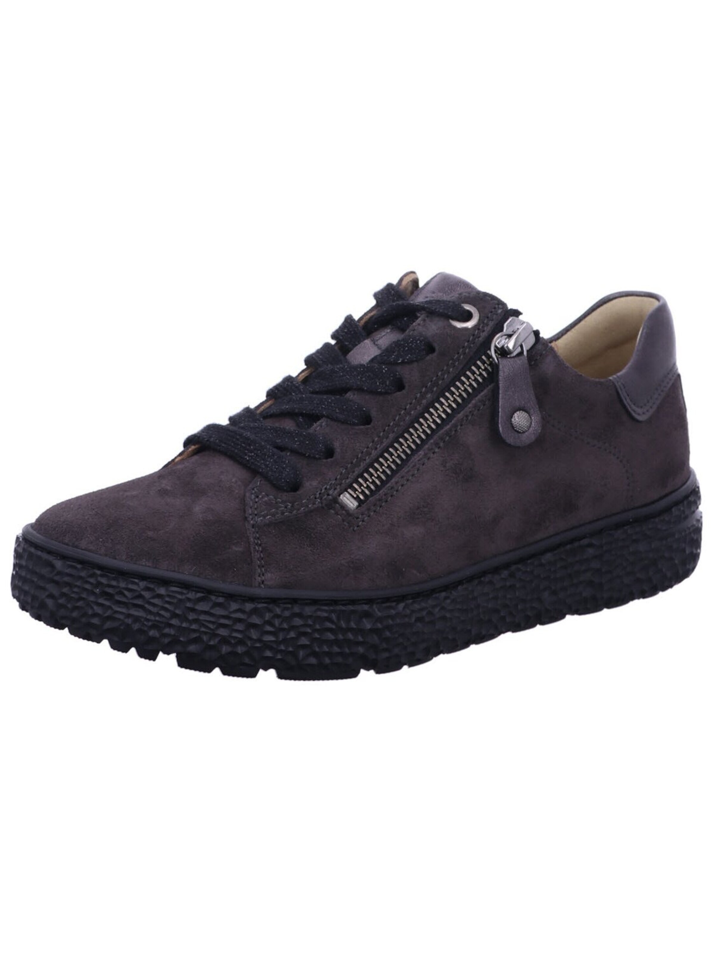 Hartjes Sneakers laag 'Komfort Schnürschuh Damen 162140131 4914 Echtleder in grau' in Grijs: voorkant