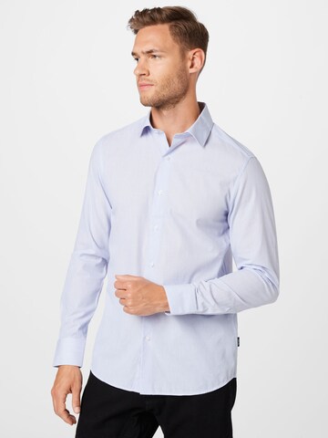 BURTON MENSWEAR LONDON Regular fit Button Up Shirt in Blue: front