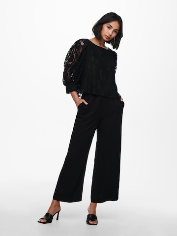 ONLY Wide leg Broek 'Caly' in Zwart