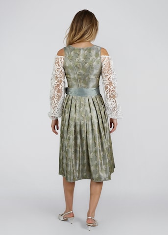 SPIETH & WENSKY Dirndl 'Henna' in Midilänge, mit Herzchen-Ausschnitt in Grün