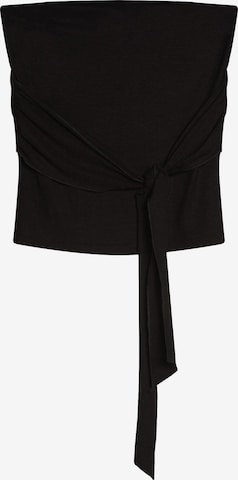 Bershka Top – černá: přední strana
