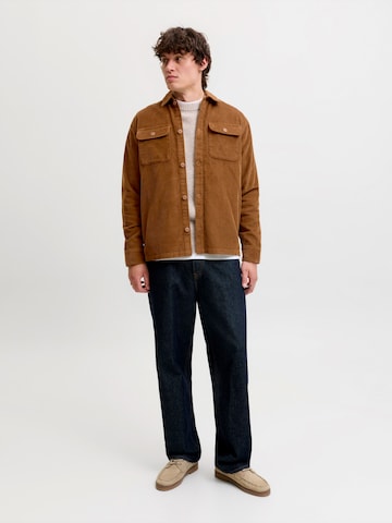 JACK & JONES Regular fit Srajca 'JJEREGENT' | rjava barva