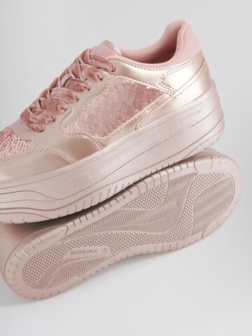 Baskets basses Bershka en rose