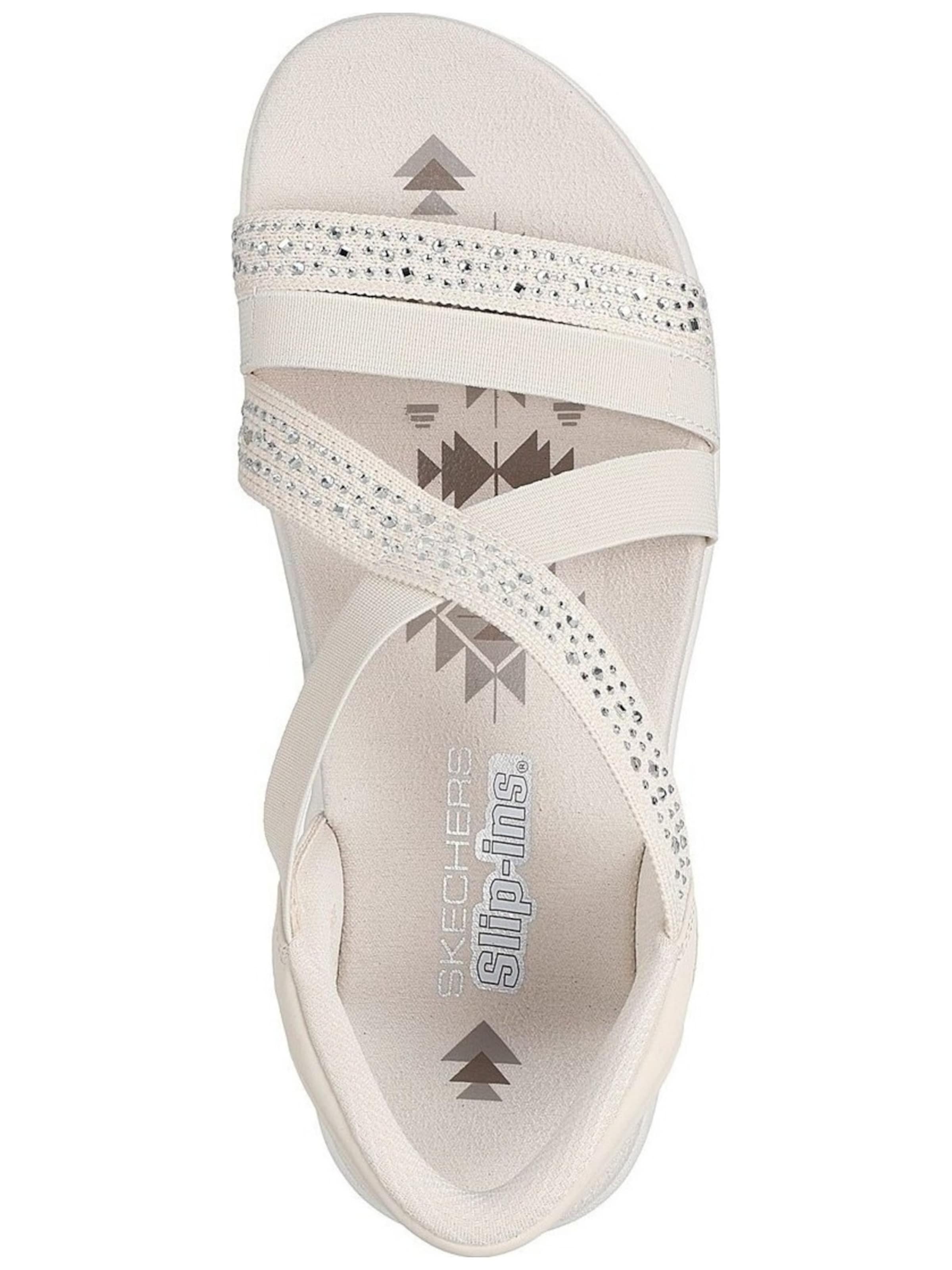 SKECHERS Sandale 'Skechers Reggae Slim - Summer Sparkle'‌‌ in Beige