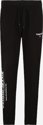 Tommy Jeans Plus Regular Trousers in Black: front