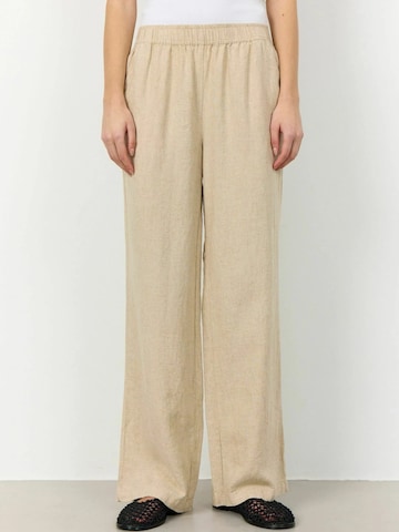 Levete Room Loosefit Housut 'Naja 7' värissä beige: etupuoli