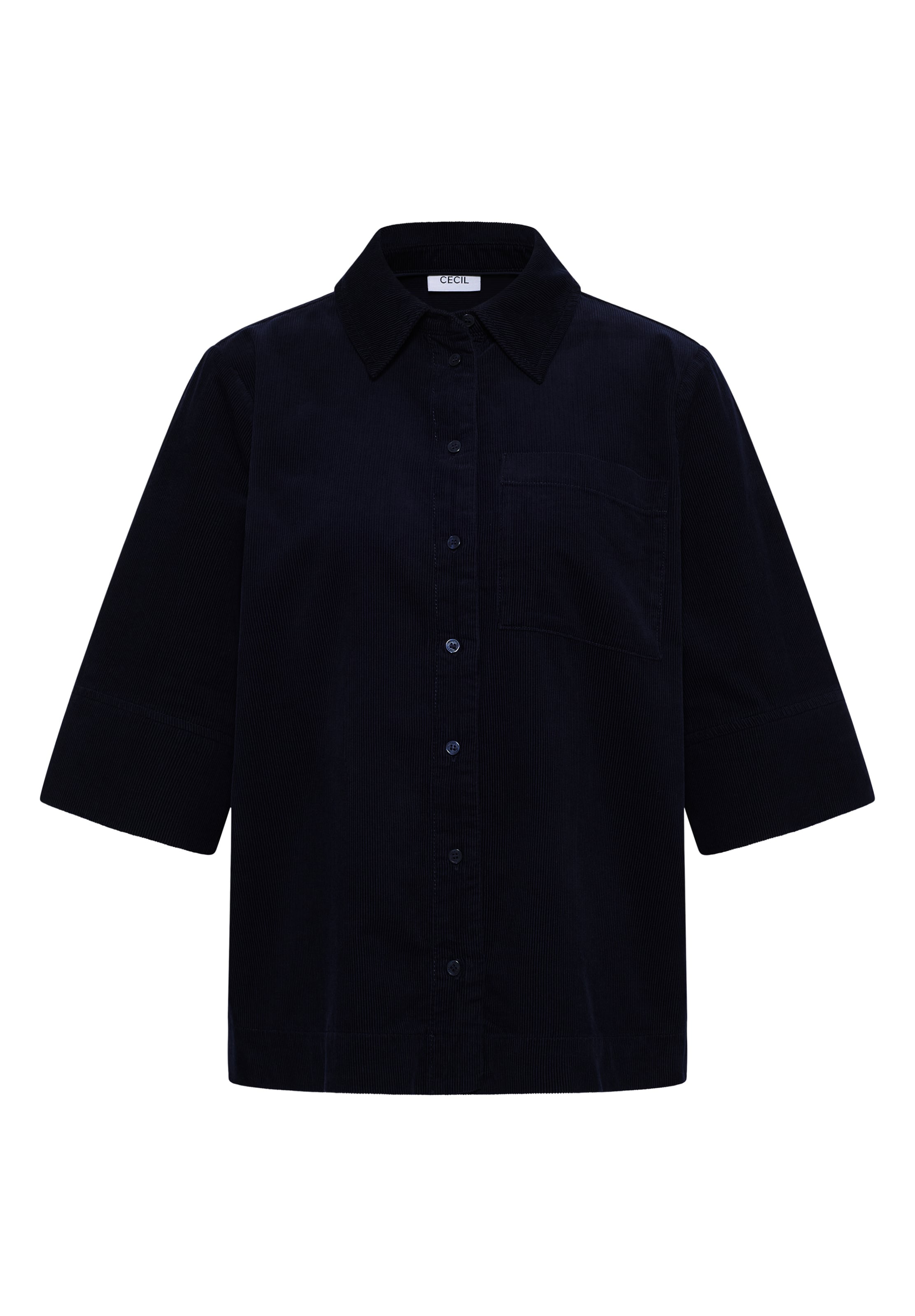 CECIL Bluse 'Cord' in nachtblau, Produktansicht
