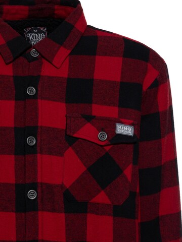 King Kerosin Regular fit Button Up Shirt in Red