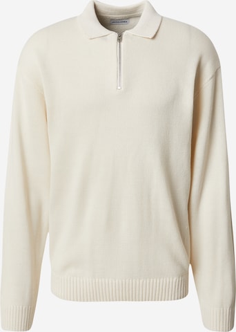 Pull-over 'JJEURBAN' JACK & JONES en beige : devant
