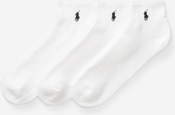 Polo Ralph Lauren - Meias 'QUARTER' em branco: frente