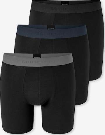 SCHIESSER Langer Boxershort ' 95/5 Multi ' in Schwarz: Vorderseite