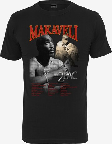 Mister Tee T-shirt 'Tupac Makaveli' i svart: framsida