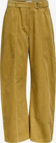 OBJECT Wide leg Broek 'OBJPELLA' in Groen: voorkant