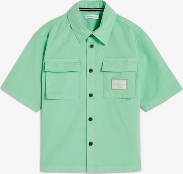 Coupe regular Chemise Calvin Klein Jeans en vert : devant