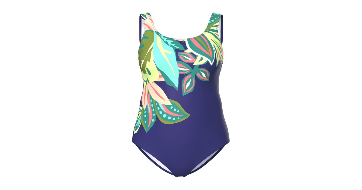 Ulla Popken, Dames grote maten, badpak Alice, Softline, Lines, zwart, 46-48 Ulla Popken, Dames grote maten, badpak Alice, Softline, Lines, zwart, 46-48
