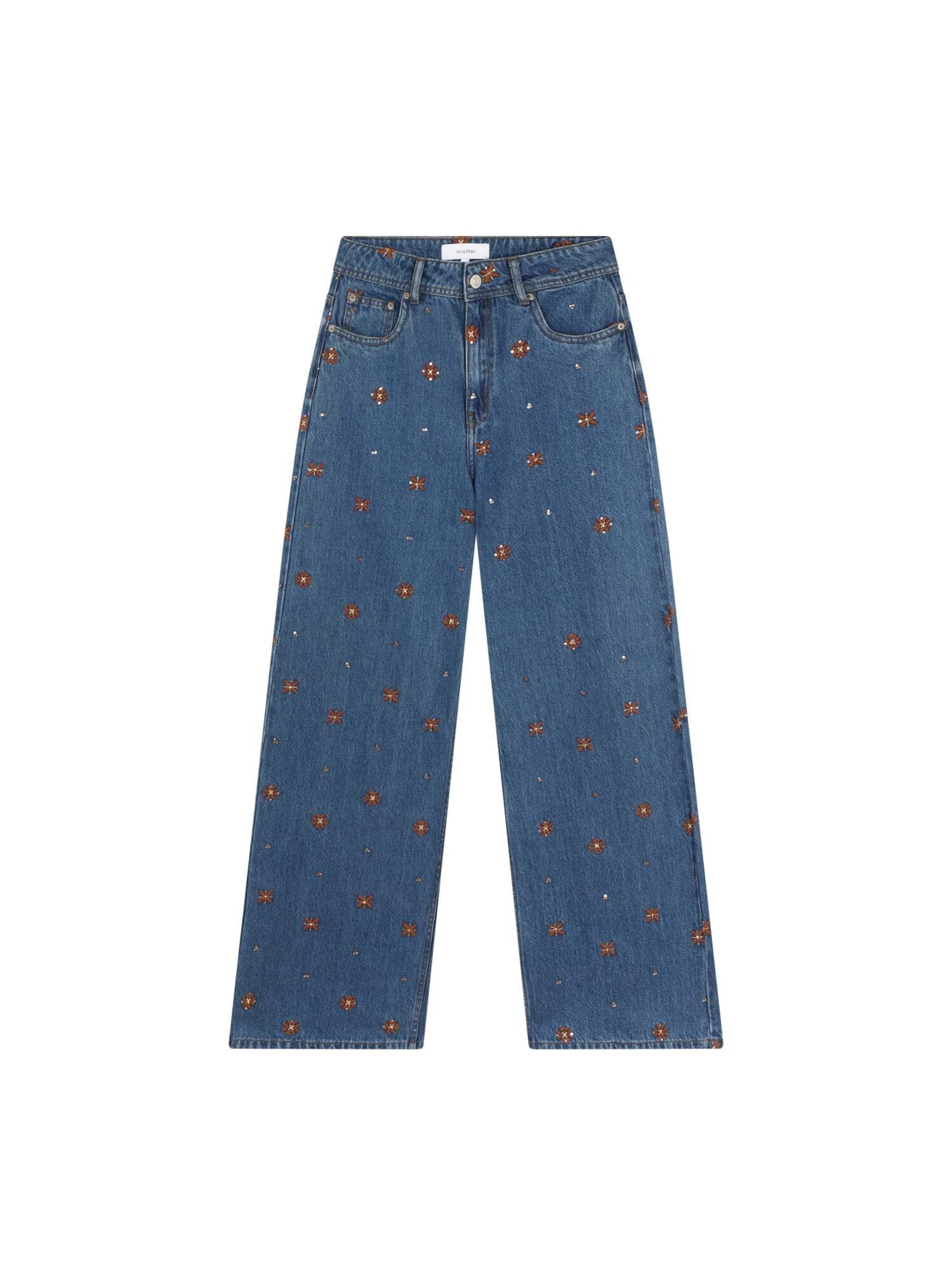 Scalpers Regular Scembflower Denim Pant ' ' in Blau: Vorderseite