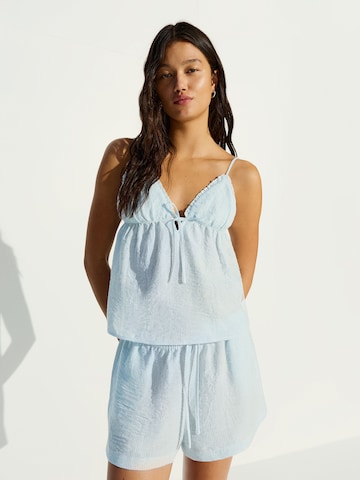 Bershka Szabványos Nadrág - kék