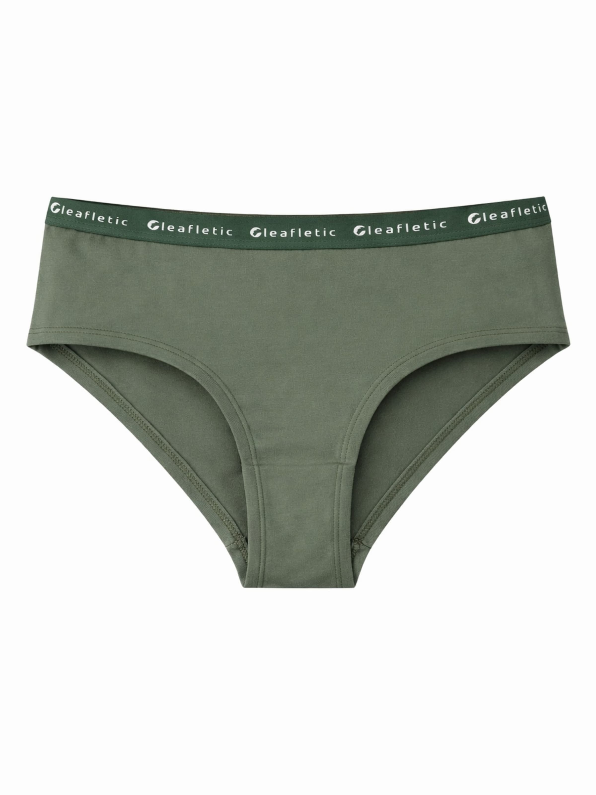 LEAFLETIC Panty in Green: front
