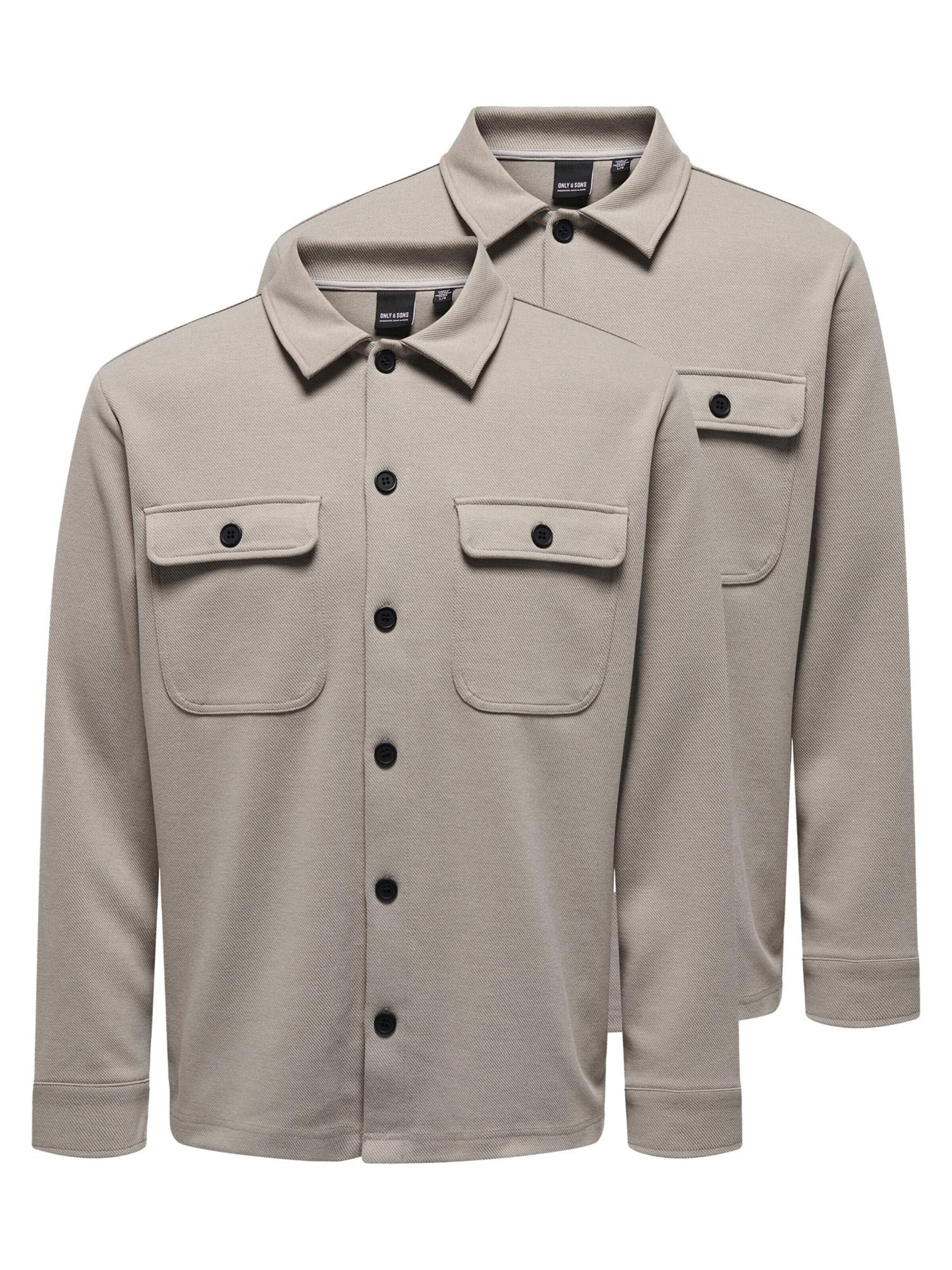 Only & Sons Hemd 'Newkodyl'‌‌‌‌‌‌ in Grau: Vorderseite