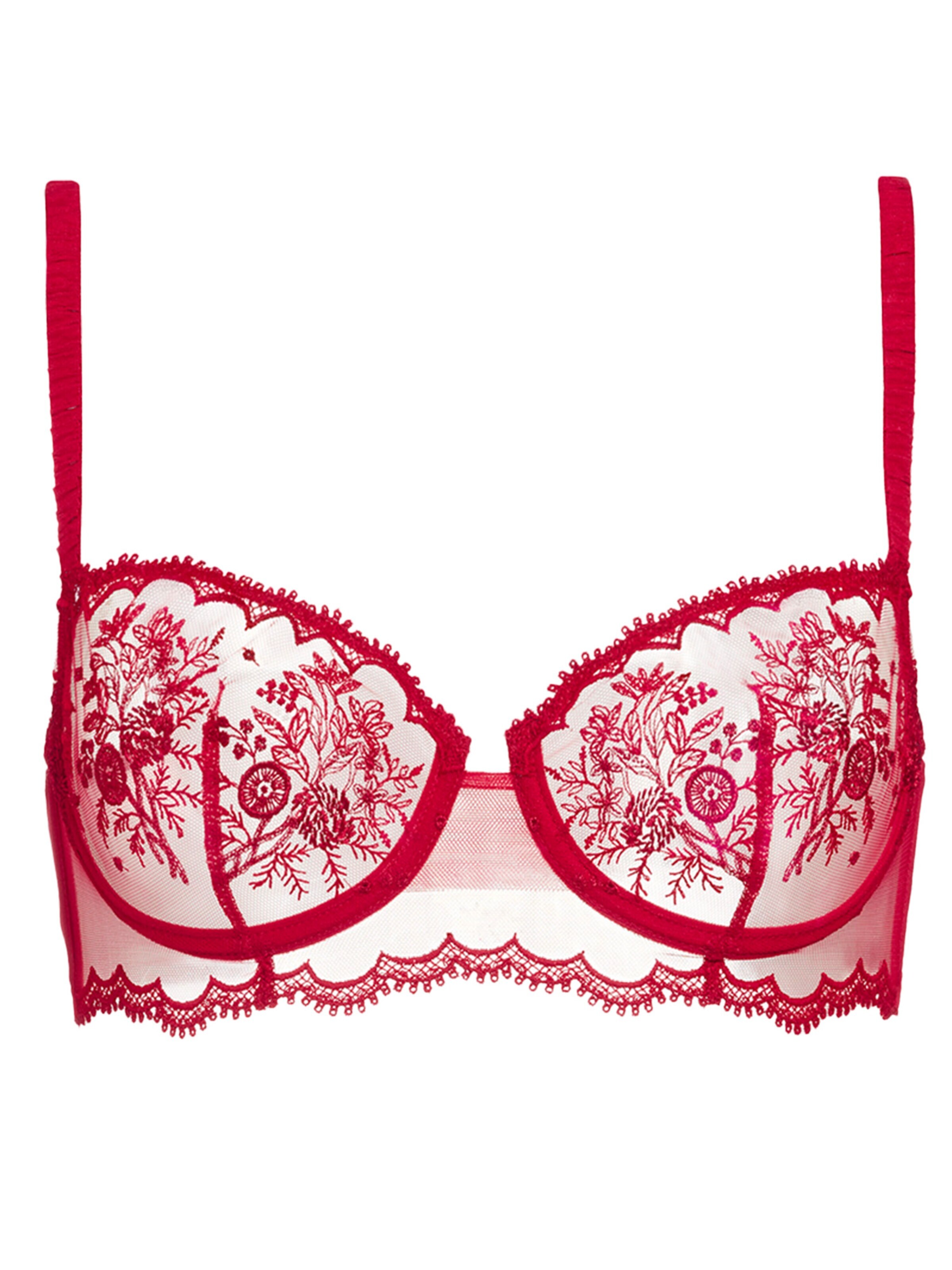 Simone Perele Balconette Bra 'Intrigue' in Red: front