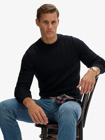 Superdry Pullover 'Jacob Cable'‌ in Blau
