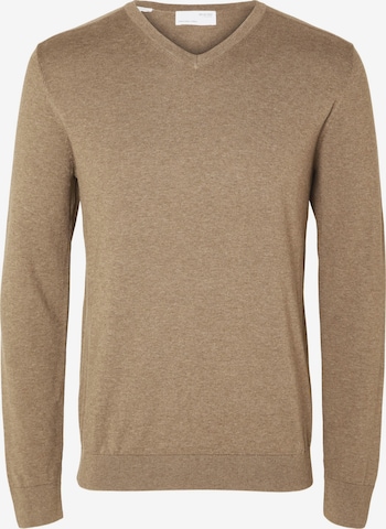 SELECTED HOMME Pullover 'Berg' in Braun: predná strana