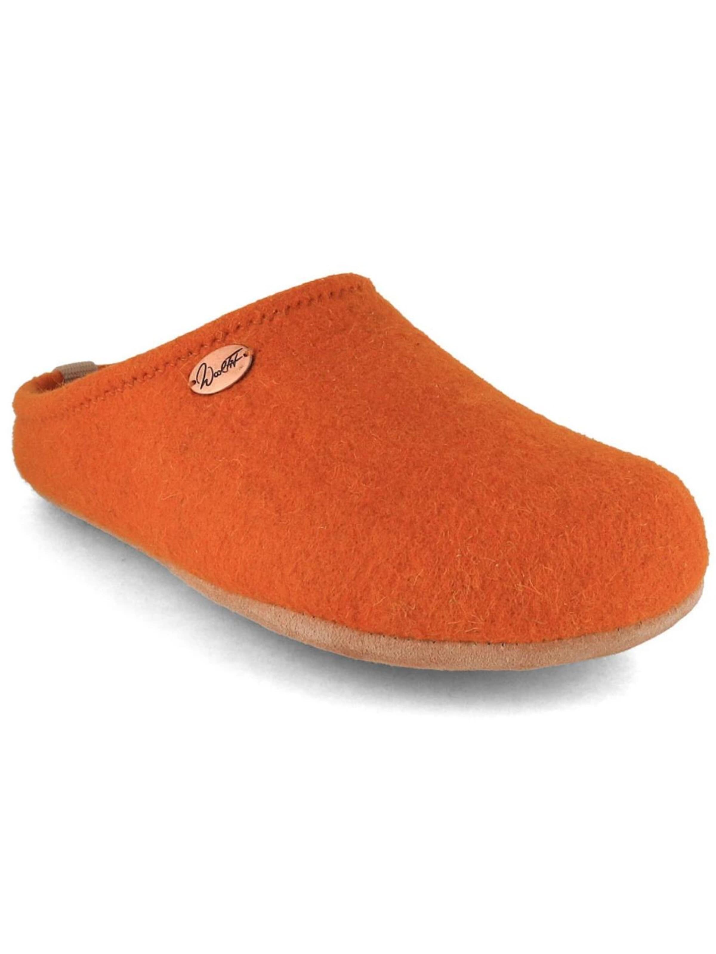 WoolFit Hausschuh 'BareFoot'‌‌‌‌‌‌‌ in Orange: Vorderseite