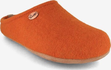 WoolFit Hausschuh 'BareFoot' in Orange: Vorderseite