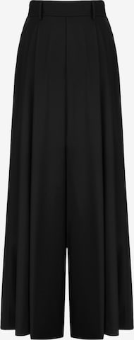 NOCTURNE - Pierna ancha Pantalón plisado en negro