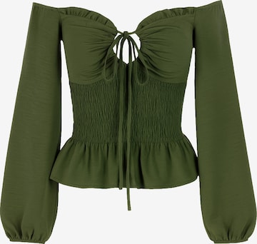 Chemisier Elara en vert : devant