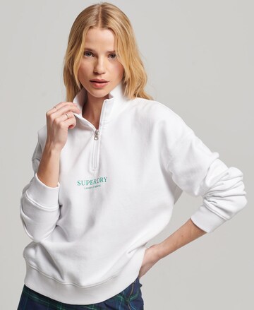 Superdry Athletic Sweatshirt in White: front
