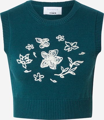 florence by mills exclusive for ABOUT YOUTop s naramenicama 'Rosemary Bloom' - zelena boja: prednji dio