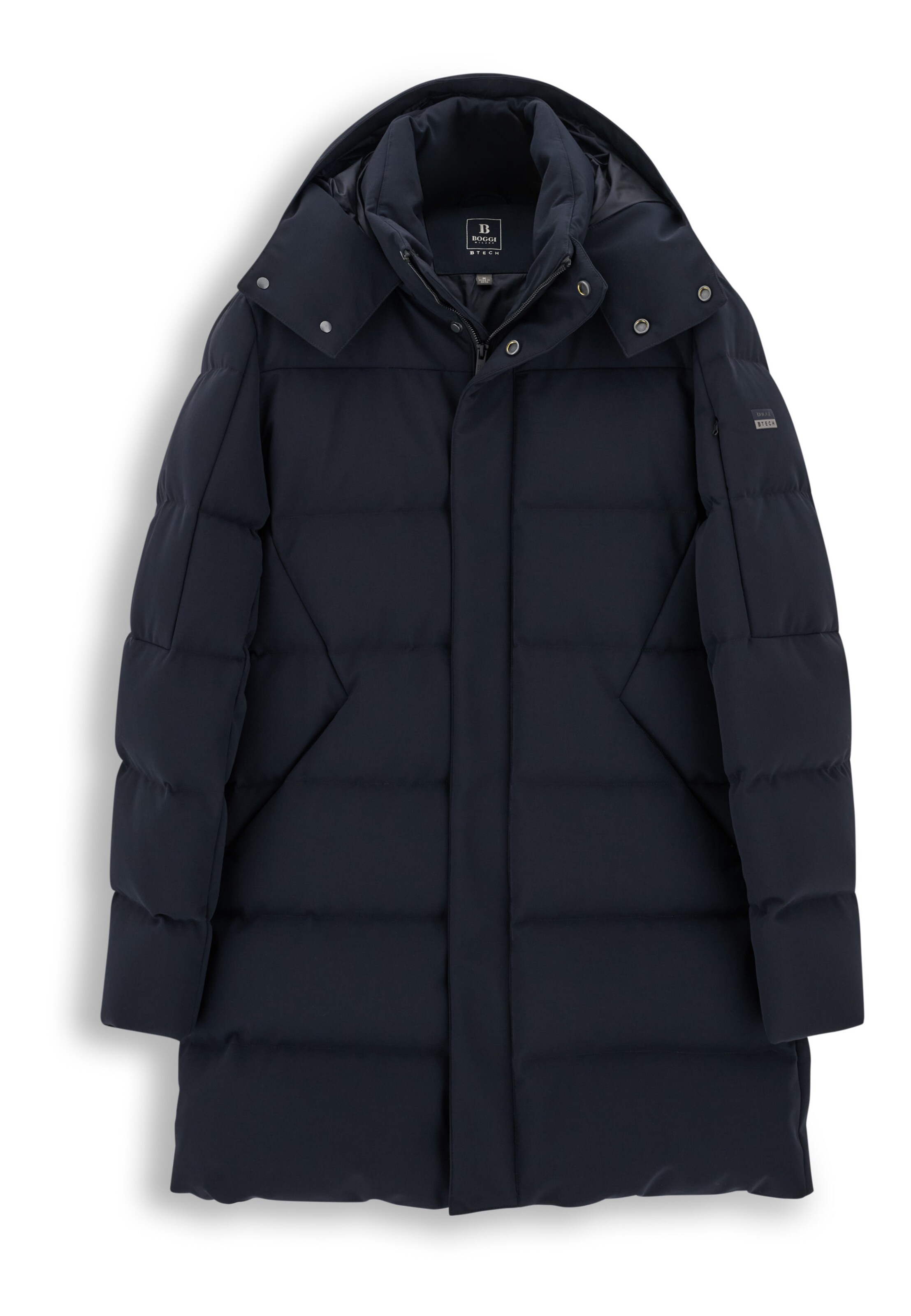 Boggi Milano Winterjas in Blauw: voorkant