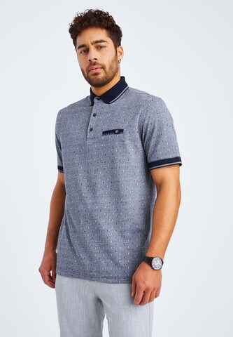 Leif Nelson T-Shirt Polo in Blau