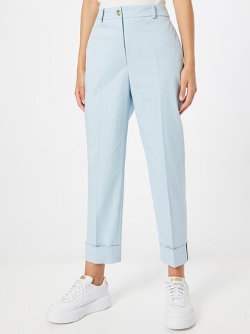 BOSS Black Regular Pleated Pants 'Tachino' in Blue: front