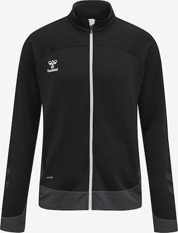 Hummel Athletic Zip-Up Hoodie 'Lead' in Black: front