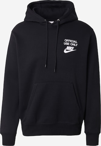 Nike SportswearSweater majica 'CLUB' - crna boja: prednji dio
