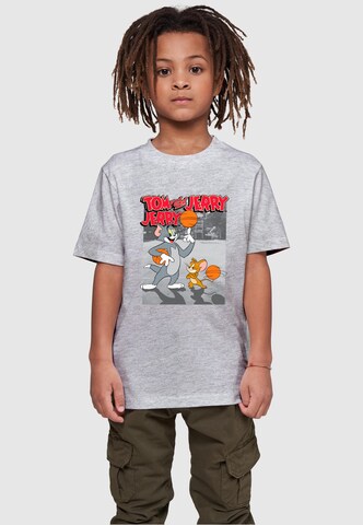 ABSOLUTE CULT Shirt 'Tom And Jerry - Basketball Buddies' in Grey: front