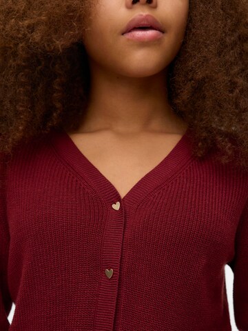 Vero Moda Girl Gebreid vest 'VMNEWLEX' in Rood