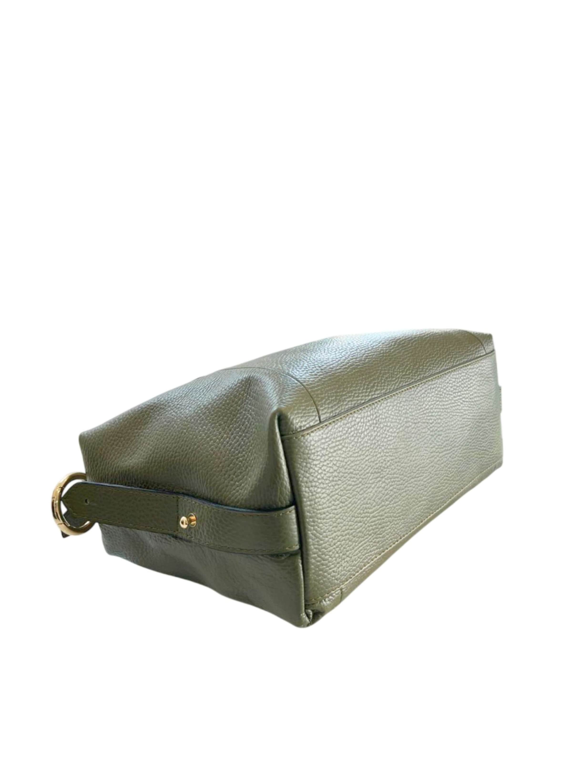Borsa a mano 'Borsa a Mano Donna Pelle Vacchetta 100% - Modello Lucca Baldinini' di Baldinini Trend in verde