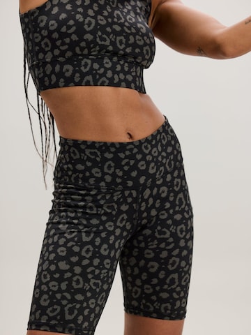 Hey Honey Skinny Leggings 'Biker' in Grey: front